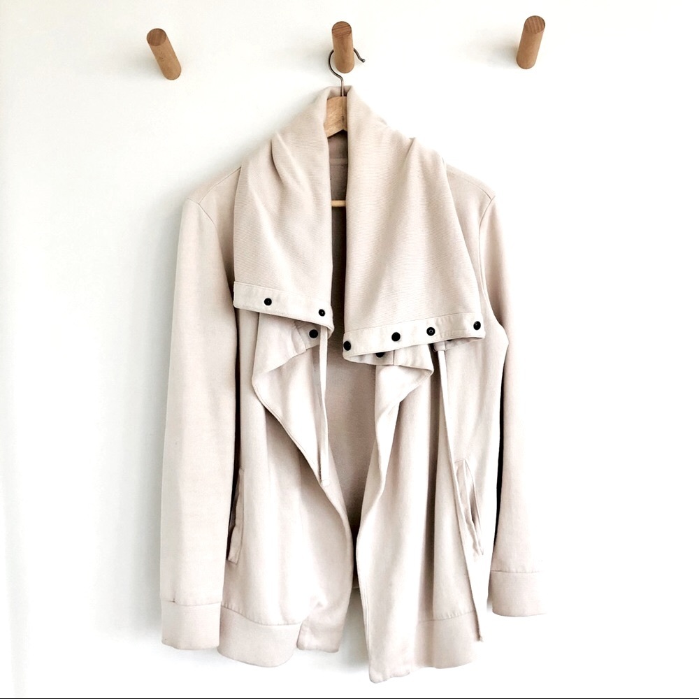 AllSaints Brooke Drape Sweatshirt Jacket